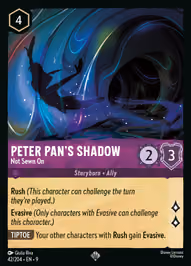 Peter Pan's Shadow - Not Sewn On