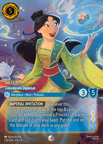 Mulan - Considerate Diplomat, Enchanted printing