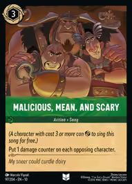 Malicious, Mean, and Scary