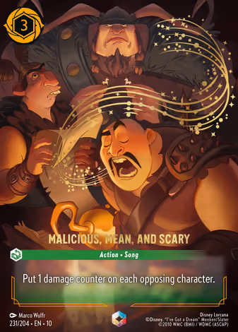 Malicious, Mean, and Scary, Enchanted printing