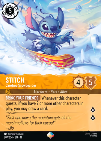 Stitch - Carefree Snowboarder, Epic printing