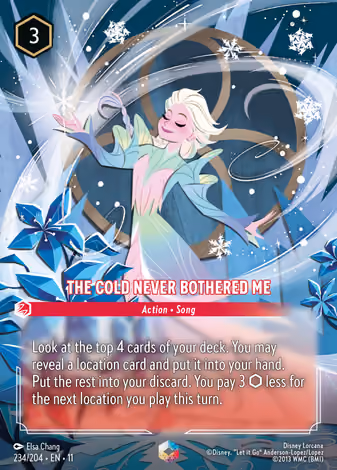 The Cold Never Bothered Me, Enchanted printing