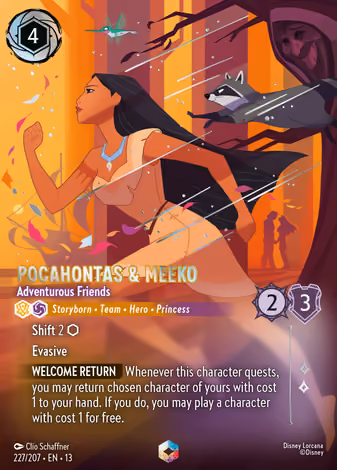 Pocahontas & Meeko - Adventurous Friends, Enchanted printing