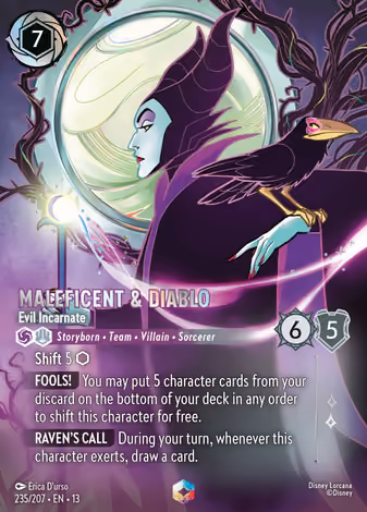 Maleficent & Diablo - Evil Incarnate, Enchanted printing