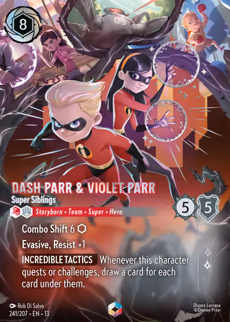 Dash Parr & Violet Parr - Super Siblings, Enchanted printing