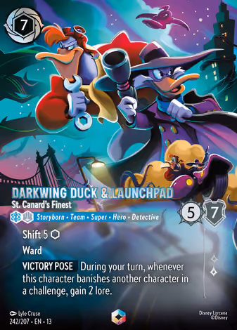 Darkwing Duck & Launchpad - St. Canard's Finest, Enchanted printing