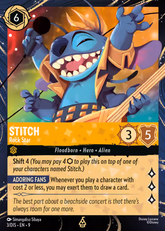 Stitch - Rock Star, 3/DIS printing