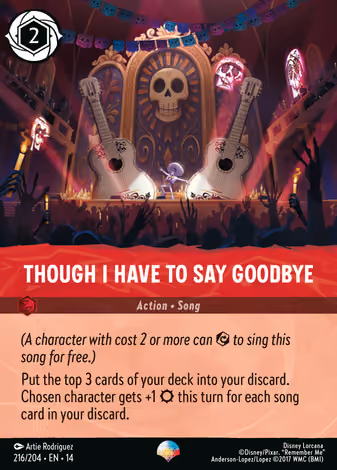 Though I Have to Say Goodbye, Epic printing
