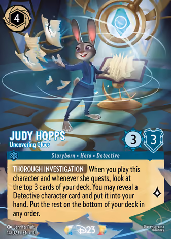 Judy Hopps - Uncovering Clues, 14/D23 printing